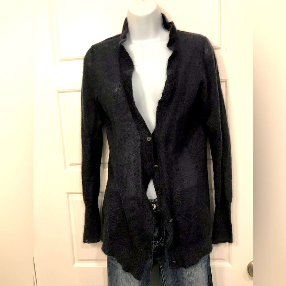 J Crew Mohair mixed blue/grey cardigan